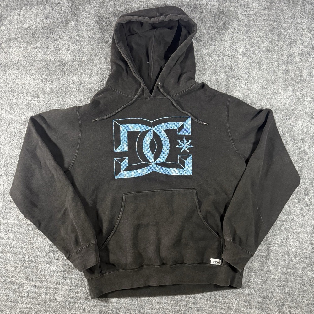 Y2K DC Shoe Co. Pullover Hoodie Center Logo Men's Sz Small Skater Grunge Sports
